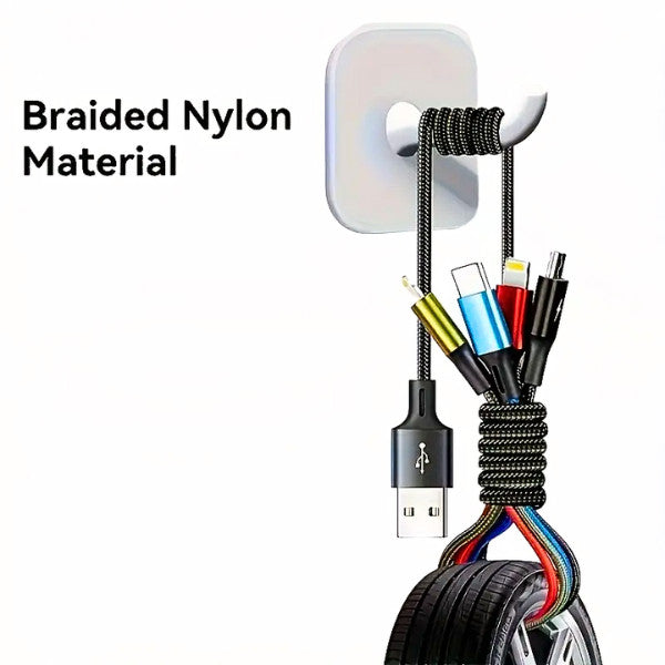 4 in 1 Multi USB Charger Fast Charging Cable Lead For Android, iOS