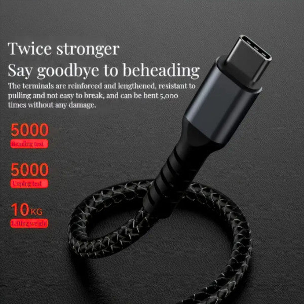 Multi 3 in 1 Fast Charging Cable for iPhone/Type A/C, Length 2m